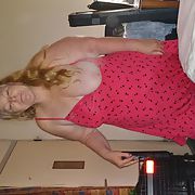 59 year old BBW wife and grandma showing her 44DD tits