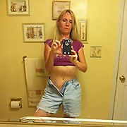 My petite blonde milfs sexy mirror selfie striptease