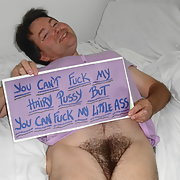 Hairy male pussy posing for all guys with a camera
