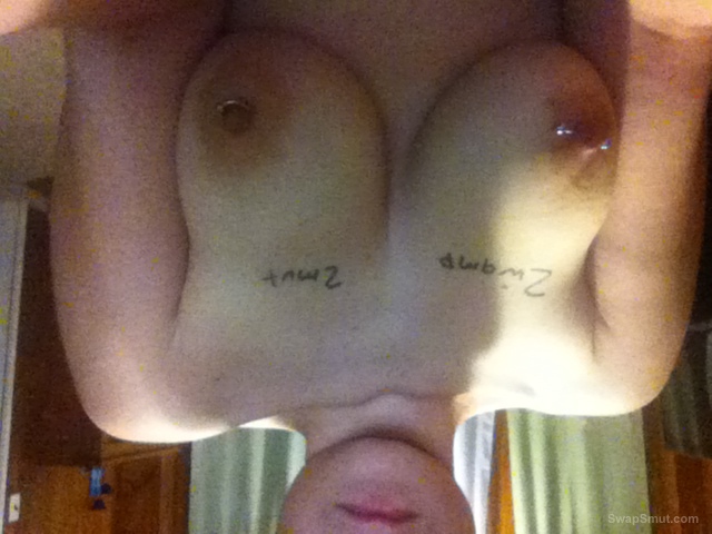 Exposing my pierced nipples and bare breasts