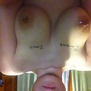 Exposing my pierced nipples and bare breasts