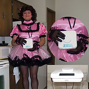 Maid Teri - Sissy Maid posing in her Prissy Sissy Gemima Adult Dress