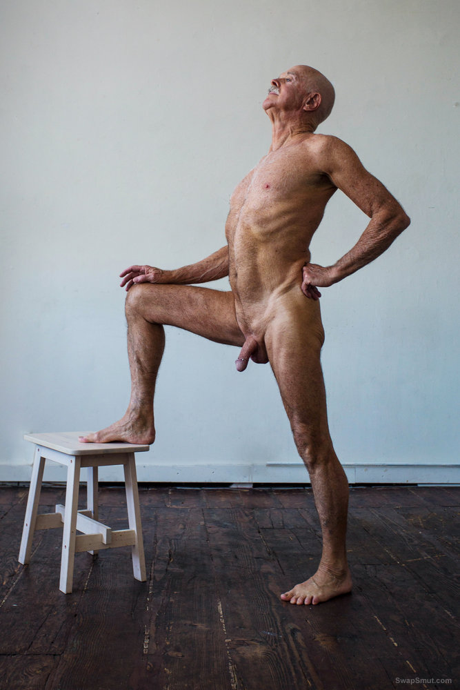 Amateur Senior Male Exhibitionist Poses Naked