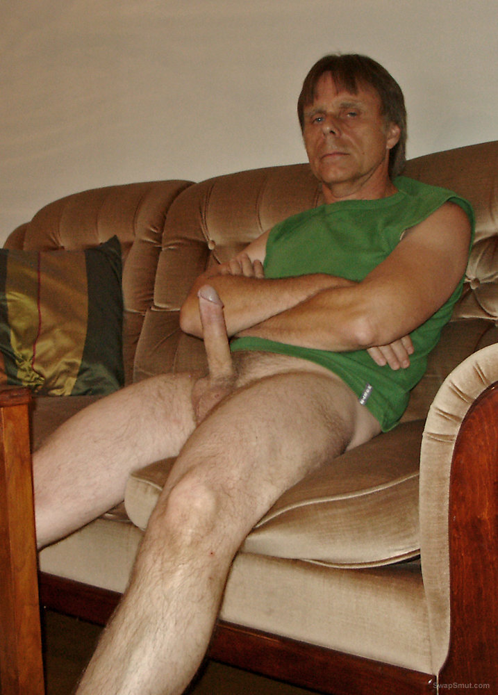 Me erect in the sofa showing my dick