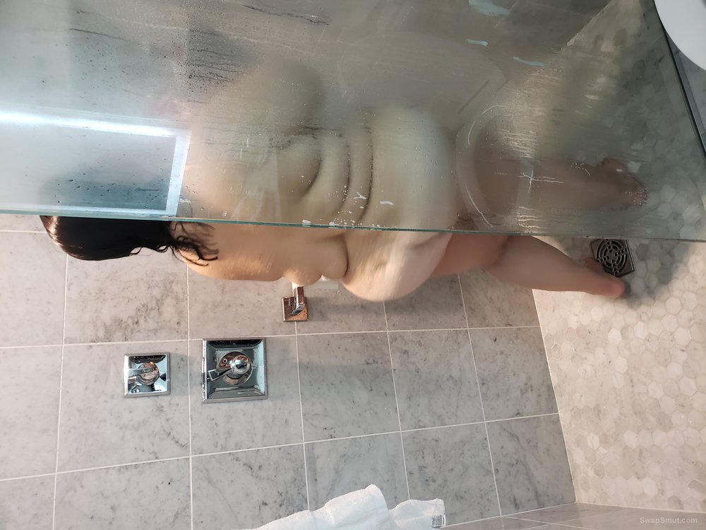My hot BBW wife showing off in the shower You wanna have some fun with her