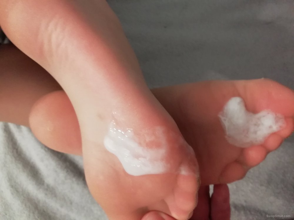 My husband fucked my feet hard