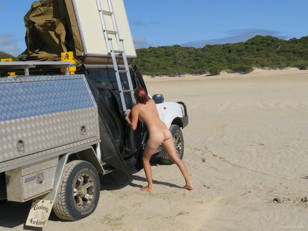 Toni love setting up the camper nude