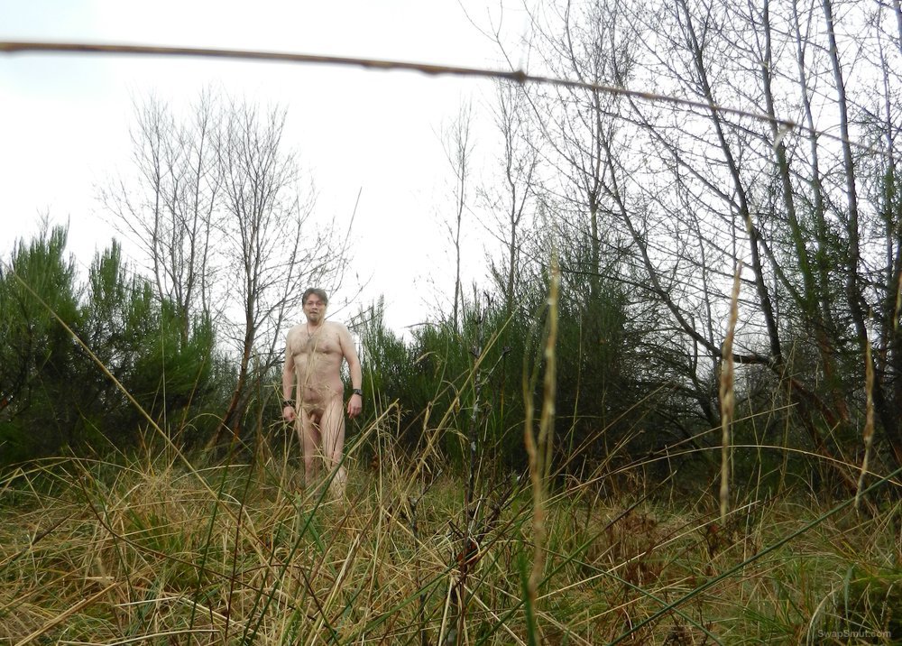 I show my exhibitionist side by getting nude in a wood