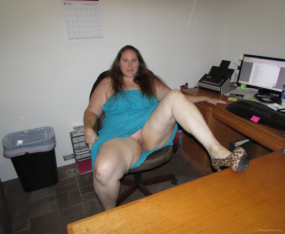 Office Slut On Desk - I'm just your basic office slut wearing no panties under dress