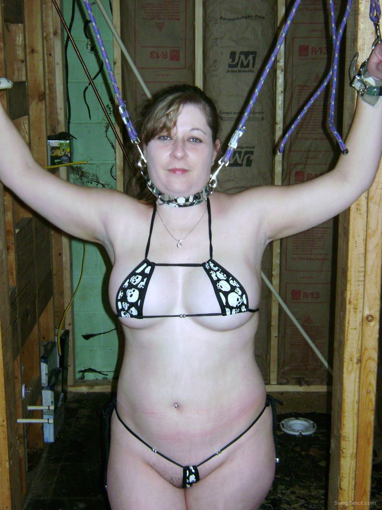 Shots of Big Titted Wife Enjoy Bondage Sex Session Tied Up