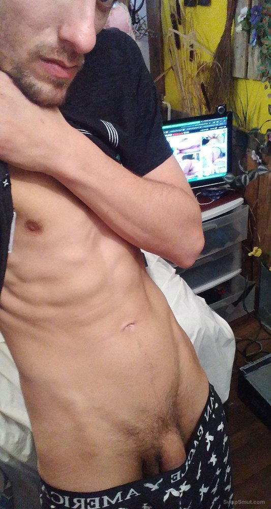 Skinny guy with a perfect and very large hard cock