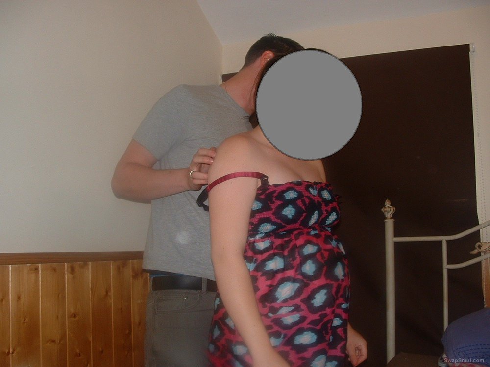 Pregnant wife with another man in home party private archive pics