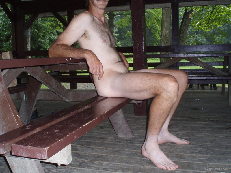 Just Me getting naked in the park turning myself of with big erection