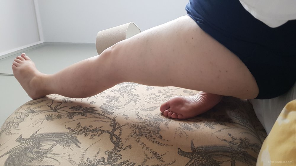 Feet and legs of my chubby wife