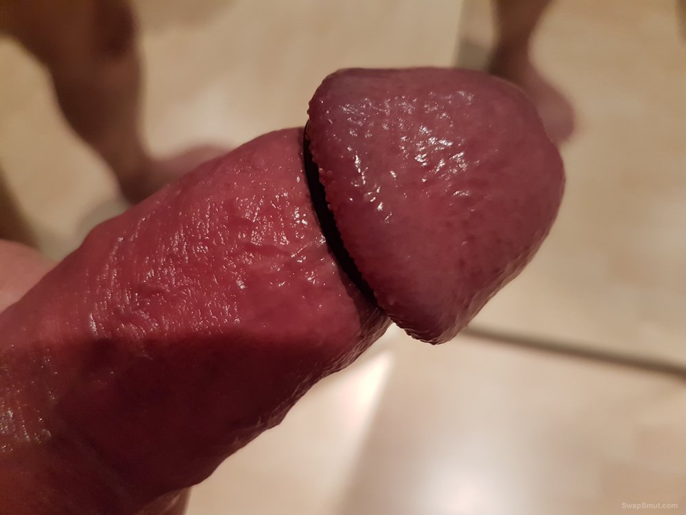 My big cock with ring penis ring
