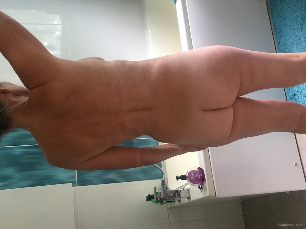 Clean wife just after her shower