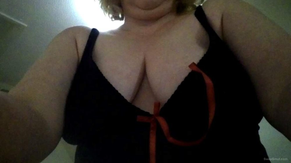 The fat whore loves a bit of cum especially on her tits and pussy