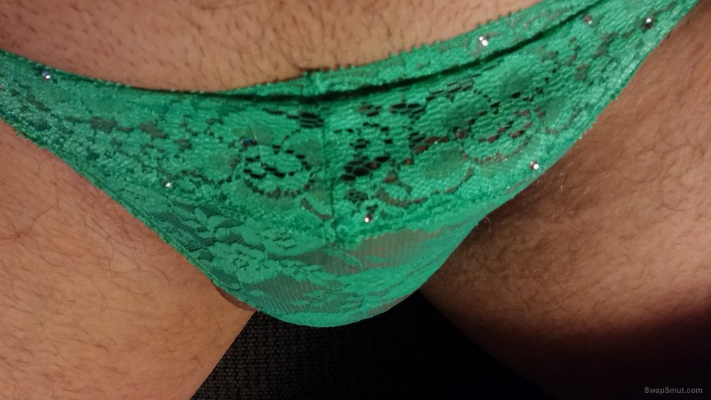 Love to wear my wife's panties, she likes me in them too