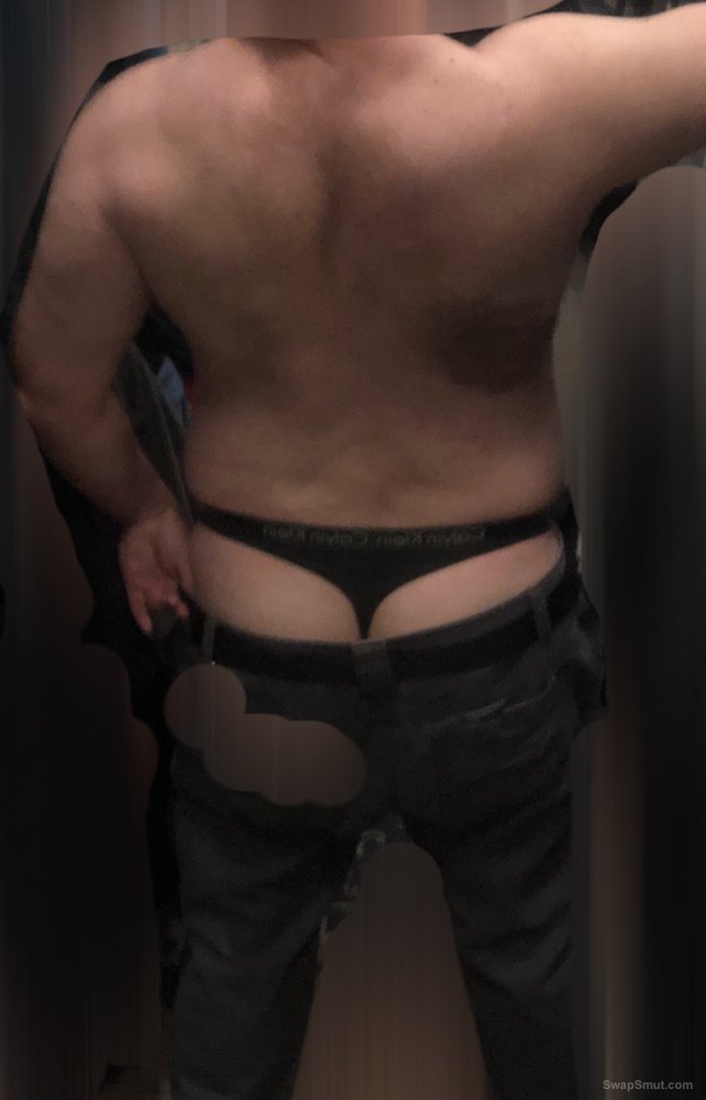 Sexy Thong Selfies in my Skimpy CK Grey Thong