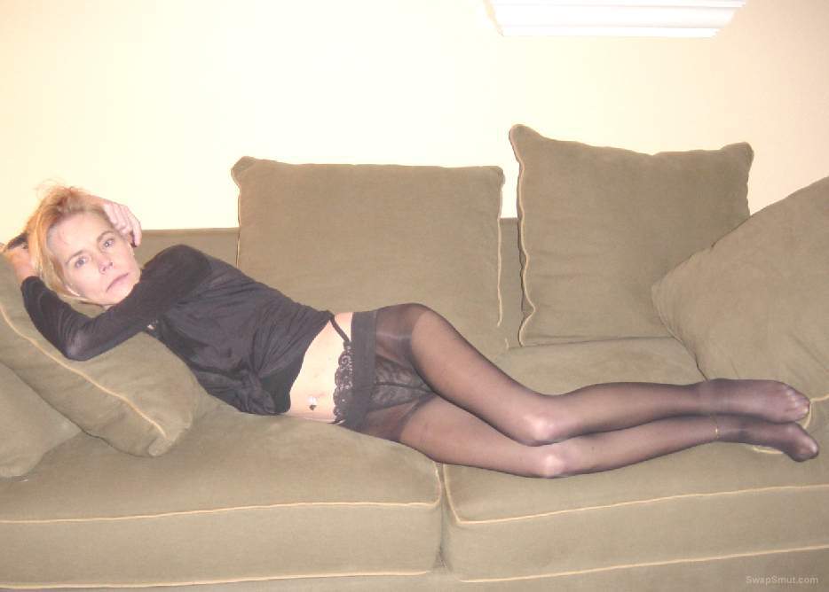 Skinny Blonde Slut for your pleasure playing with herself on sofa