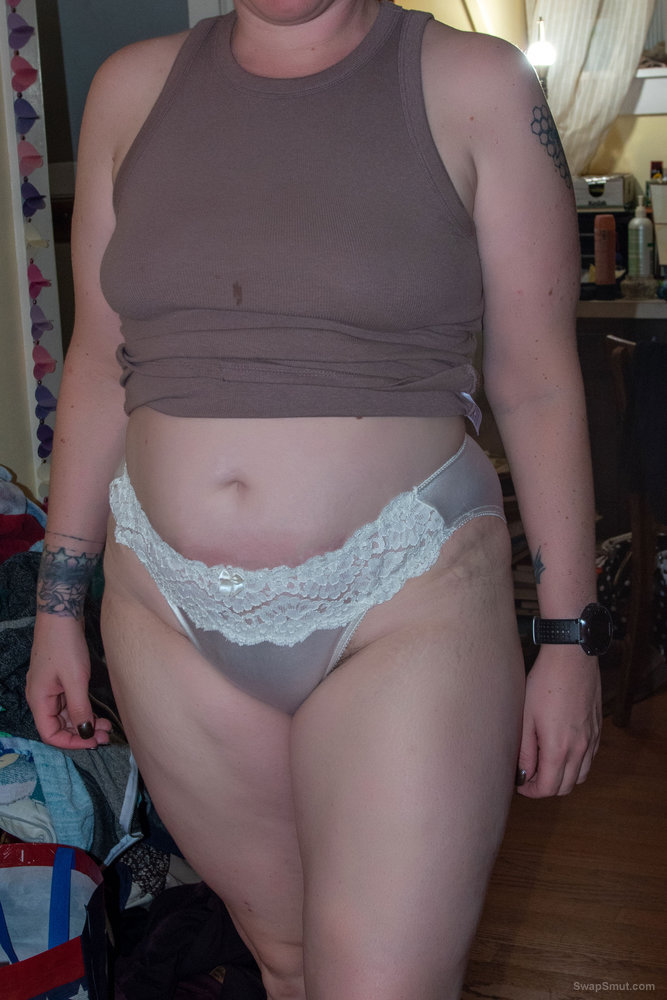 667px x 1000px - Not so innocent in my white satin panties