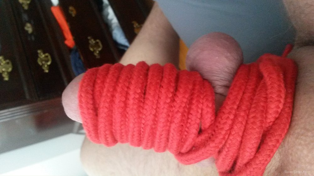 Cock and balls bondage first attempt really enjoyed it