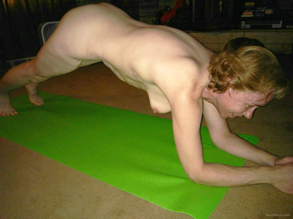 Mrs Malone Stretches On Yoga Mat