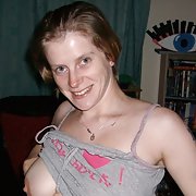 This young slut enjoys showing you her tits