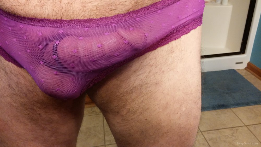 Creaming in my wife's hot panties, This turns us both on