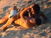 Couple filmed fucking on the beach